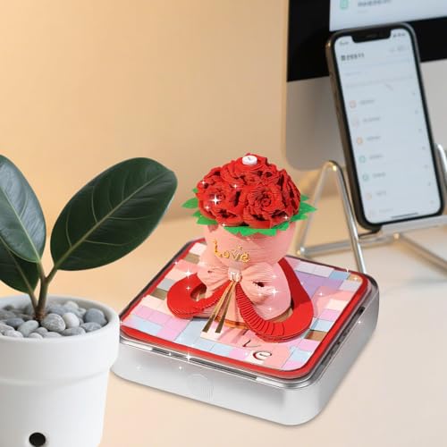 Bloc-notes 3D 2026 cadeau idéal de Noël et Thanksgiving avec calendrier LED rose