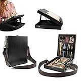 Portable Wooden Desktop Painting & Drawing Easel with Storage Box Multi-Function Store Art Paint, Markers, Sketch Pad - Student Drawing, Painting (Black)