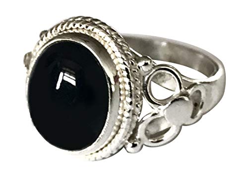 Shanya - Anello etnico, argento sterling, colore