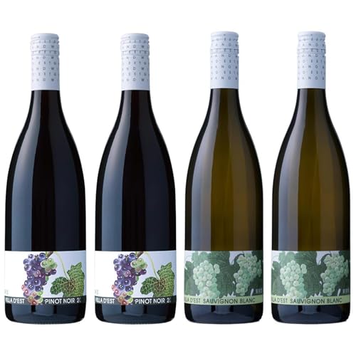 [ヴィラデストワイナリー]赤白ワイン2種4本Bセット(ピノ・ノワール&ソーヴィニヨンブラン)