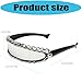 Ubxvamm Wide Temple Comfort Sunglasses for European Market with Chain Decoration and Punk Detail Fashion Accessory Futuristic Glasses