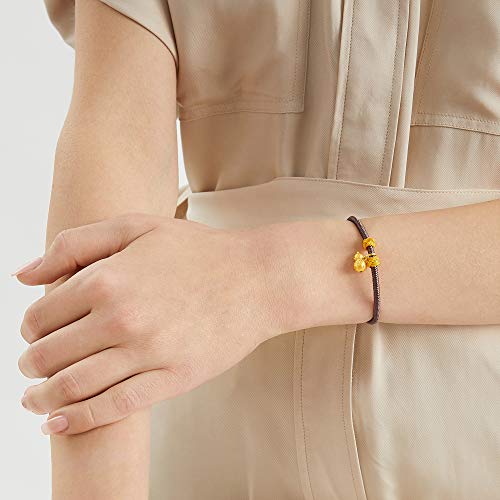 CHOW SANG SANG Cultural Blessings 999 24K Solid Gold Gourd (Wulu) Auspicious Blessing Bracelet for Women 92058B | 8.6 Inches, (22 CM)3
