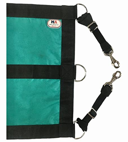 Majestic Ally 1200D 29"x19" Horse Stall Guard with Adjustable Straps and Hardware (Turquoise Black) - Image 4