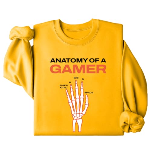 Anatomy Of A Gamer Skeleton Hand Sweatshirt Gamer Shirts Skeleton Hands Tops