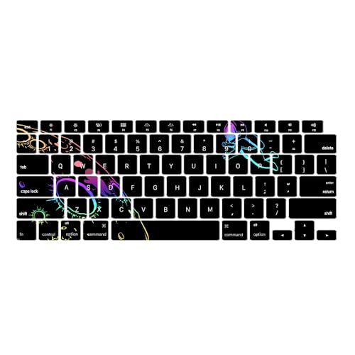 Carcasa MacBook Pro 14 JZ Flash translúcida negra con protector teclado A2992 A2779 A2442 4