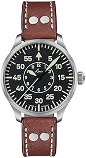 Laco Fliegeruhr, Automatikuhr, Edelstahlgehäuse, Saphirglas, 5 bar, Made in Germany