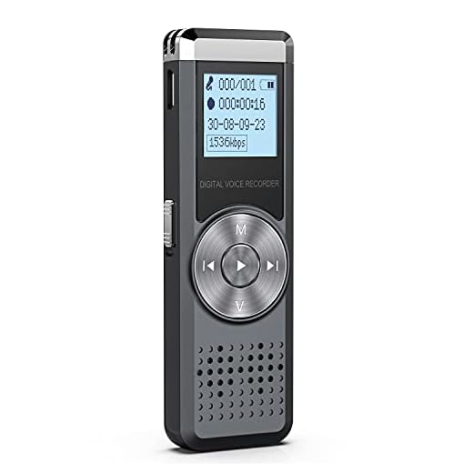 64GB Digital Voice Recorder, KINPEE Audio Sound Recorder Portable MP3 Recorder Dictaphone for Meeting Lecture Rechargeable Recording Device Voice Activated Recorder with Playback for Interview