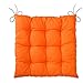 LILENO HOME Zestaw 6 poduszek na krzesło w kolorze pomarańczowym (40 x 40 x 6 cm) – poduszka do siedzenia na krzesło ogrodowe, do kuchni lub jadalni – wygodna, odporna na promieniowanie UV poduszka na krzesło do wewnątrz i na zewnątrz