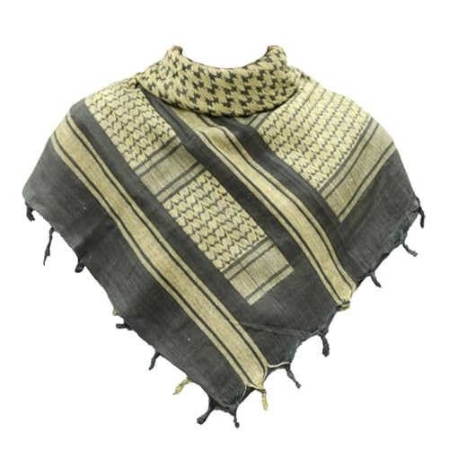 Image of Cotton Shemagh Keffiyeh Scarf - Lightweight Tactical Desert Head Neck Wrap, Sun Protection Outdoor Scarf for Summer Hiking