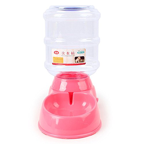 zolimx 3.5L Fuente de Agua Potable Gatos Bebedero para Mascotas y Perros Rosa