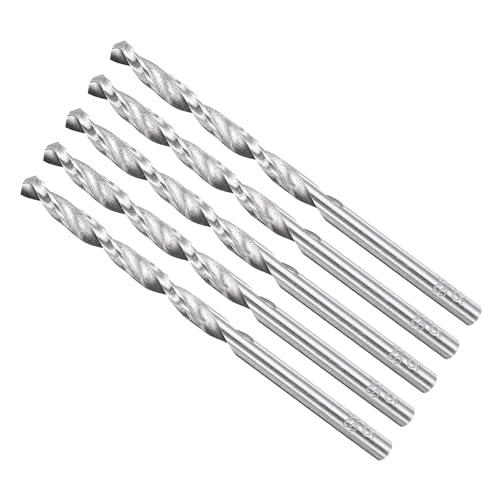 Image of METALLIXITY Drill Bit (4mm) 5Pcs, 4241 High-Speed Steel Straight Shank 118° Uncoated Bright Finish Drill Bit for Wood Plastic Iron Copper Aluminum Low Soft Metal