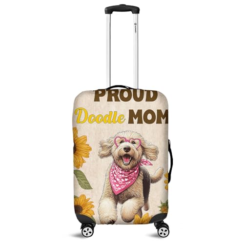 Proud Goldendoodle Mom Happy Mother's Day with Love Travel Luggage Cover Doodle Dog Lover Gifts Idea Suitcase Dust Protective Decor - 02003