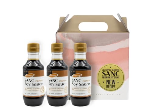 SANC Improved Korean Soy Sauce, All Purpose, Umami Rich Flavor, 3 Pack