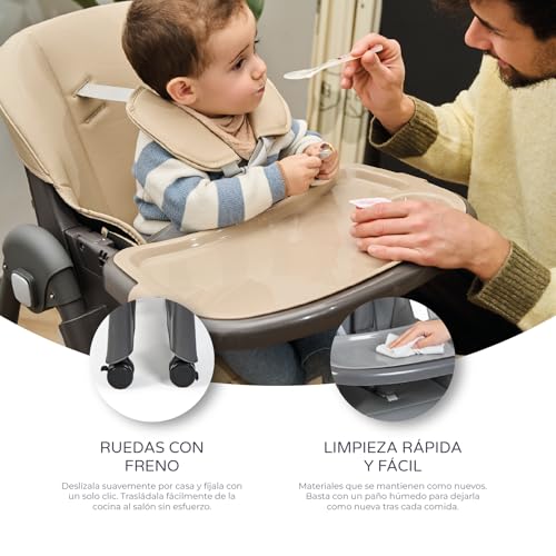 Miniatura 2 de Innovaciones Ms Trona Para Bebe Evolutiva Tasty- 6 Posiciones De Altura Y 3 De Reclinación- Bandeja Extraíble Y Reposapiés Regulable, Unisex