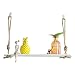 Produktbild GOOCHCHANCEUK hölzernes, schwebendes Regal, solides Planken-Regal im Retro-Stil zur Befestigung an der Wand, dekoratives-Seil-Regal-Lager für Pflanzen, Bücher, Ornamente White 1 Layer