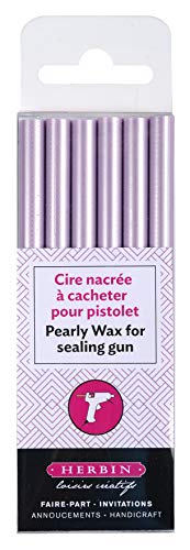 Herbin 35972T - Confezione Da 6 Bacchette Di Cera Speciali Per Pistole A Cera, Colore Lilla