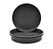 3er-Set Blumentopf-Untersetzer Rund aus Plastik 40 cm Durchmesser, Untertopf für Innen- und Außenbereiche, aus witterungsbeständigen Material, Farbe Anthrazit