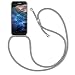 Produktbild XTstore Handykette für Huawei Y6p Hülle, Unisex Crossbody Pouch Bag Smartphone Necklace Schutzhülle mit 1.5m Kordel zum Umhängen Schultergurt, Transparent Minimalistischer TPU Hülle