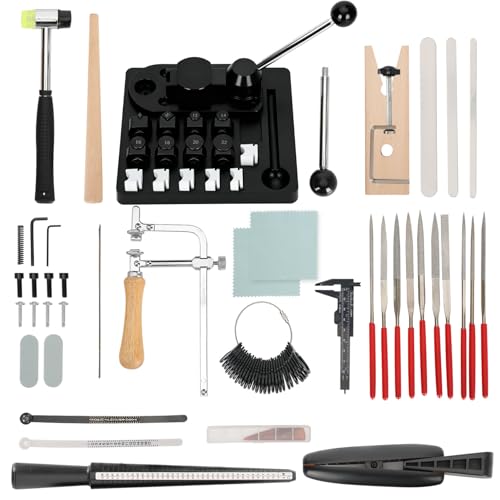 18 Pcs Ring Bender Complete Ring Bender Tool Rings Bending Spoon Rings Maker Machine with Nylon Mold Multi-Functional Ring Earring Bending Tool Sizer Measuring Tools Suitable for Gift-Giving