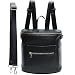 Leather diaper bag backpack by miss fong, Mini Backpack, Kids backpack, for mom with In bag organizer, Insulated Pocket and Shoulder Strap(Black)