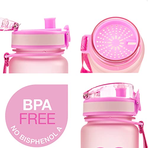 Embrava Best Sports Water Bottle - 32Oz Large - Fast Flow, Flip Top Leak Proof Lid W/One Click Open - Non-Toxic Bpa Free & Eco-Friendly Plastic - For Men & Women #TOP2