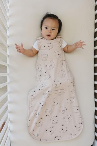 Image of Woolino Toddler Sleeping Sack, 4 Season, Merino Wool and Organic Cotton, Baby Sleep Bag, 2-4 Years, Teddy Bear