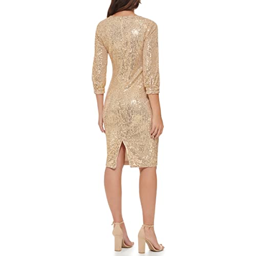 Robe décontractée kensie dorée taille 44 : le confort fluide sans compromis
