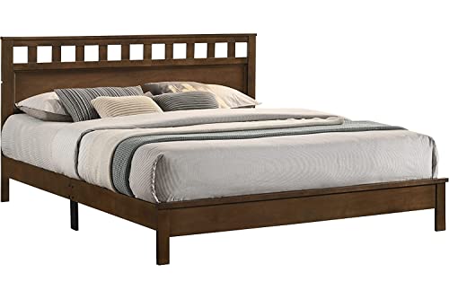 New Classic Furniture Pisces Solid Wood Queen Size All-In-One Platform Bed, Natural #TOP2