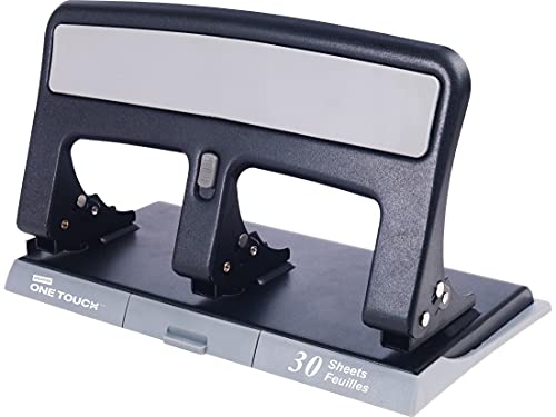 Staples 884279 One-Touch 26614 Heavy-Duty 3-Hole Punch 30-Sheet Capacity Black #TOP1
