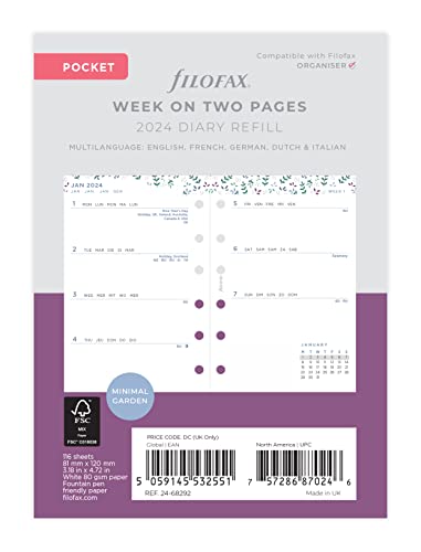 Semana de jardín de bolsillo en dos páginas 2025