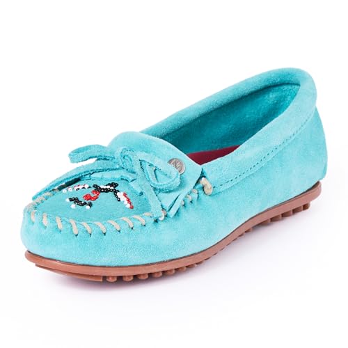 Minnetonka Womens Thunderbird Animikii Hardsole Turquoise 8 M US