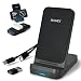 Produktbild ITAWEY 15W Induktive Ladestation, Faltbar, langes 1,5m Kabel & USB Kabelkonverter, Kabelloses Ladegerät kompatibel mit iPhone 15 14 13 12 11 XS XR Galaxy S25 S24 S23 S22 S21 S20 S10 alle Qi-Handys