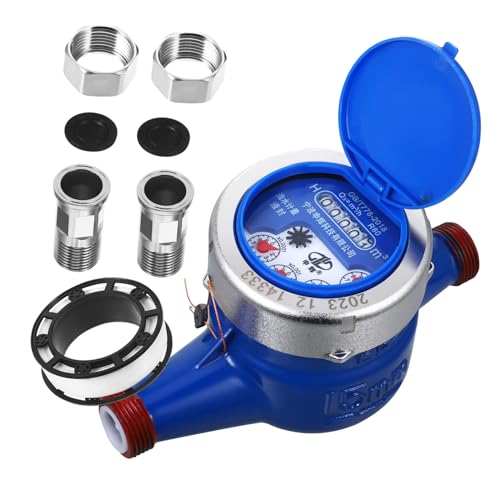 Gatuida 1 Juego Medidor De Agua Manguera Herramienta De Medición De Flujo De Agua Congelar Boquilla De Agua Dispensador De Agua Depósito De Agua Medidor De Humedad Metro Acero Inoxidable