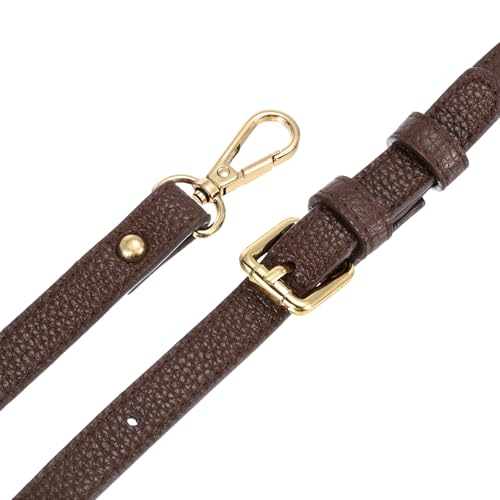 Image of uxcell Purse Strap, Leather Adjustable Replacement Strap for Women's Crossbody Handbags Bag, 0.6 inch Wide, 41-51 inch Long (Brown)