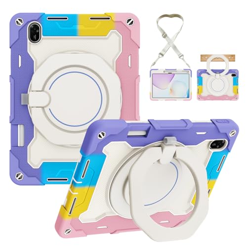 Coque rotative 360 Huawei Matepad 11.5 2025 antichoc avec bandoulière