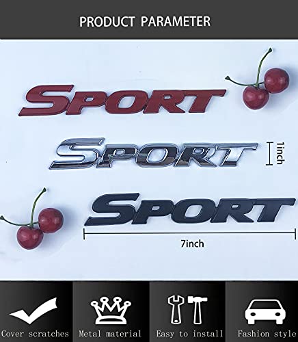 Lzaoa 2Pcs Sport Decal Emblem 3D Metal Car Sticker , Personalise 3D Premium Decals Emblem For Trunk Side Fender Rear Tailgate Compatible ( Set Of 2 ) (Legre Sport, Black) #TOP4