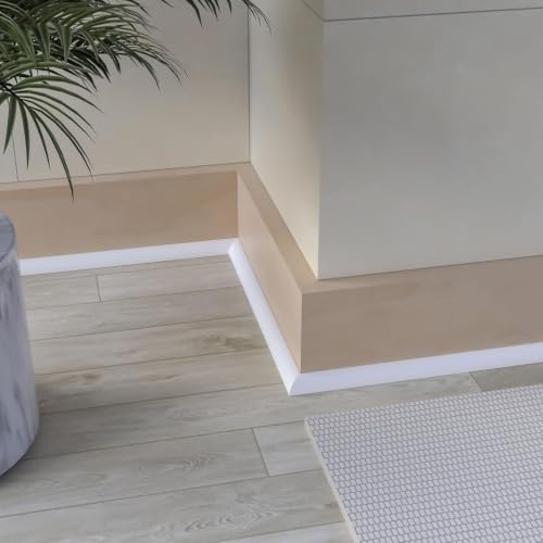 Image of Shower Water Barrier 2 Metre, White Silicone Shower Threshold Water Dam, Self-Adhesive Water Stopper Strip for Bathroom Floor, Flexible Wet & Dry Separation, Easy Cut & Install