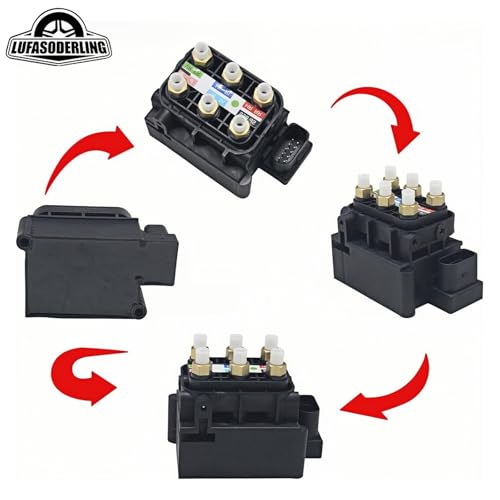 LUFASODERLING Luftfederung Ventilblock Passend für Audi Q7 für Porsche Cayenne,Passend für VW Touareg 7L0698014 7P0698014 7L8616007A 7L8616007E 95535890104 95835890300 68204398AA 95535890300