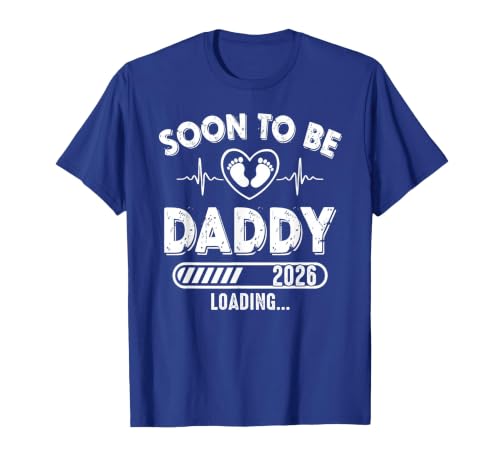 Soon to Be Daddy est. 2026 New Dad Fathers Day First Time T-Shirt, Men, Royal Blue, 3X-Large
