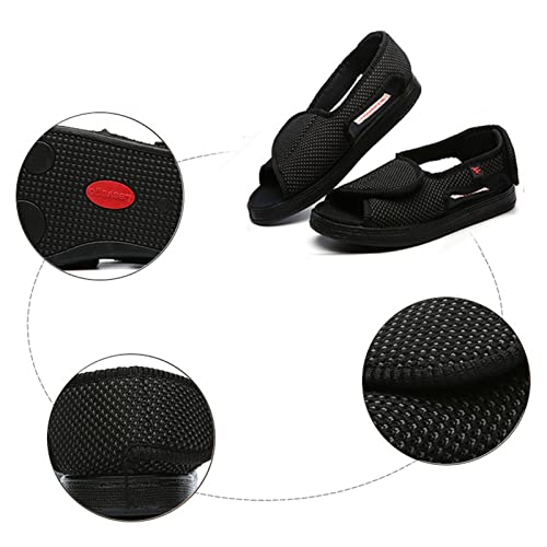 Verão Unissex Chinelos Diabéticos Idosos,Casual Ortopédico Sapatos de Edema para Pés Inchados,Confor