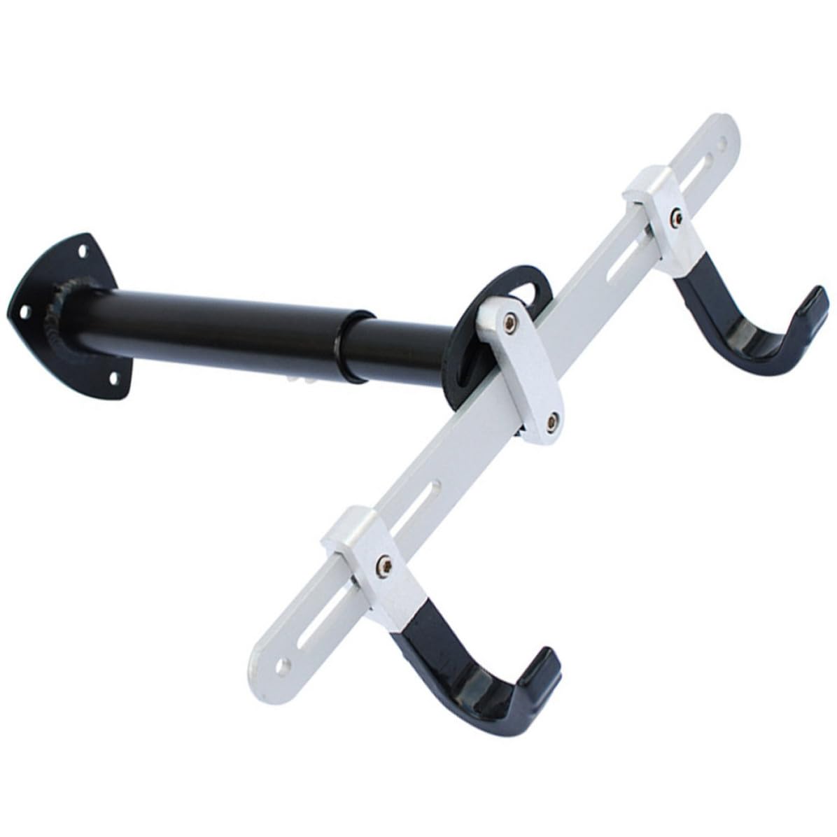 ULTECHNOVO Gancho de Pared Soporte de Almacenamiento Ajustable para Bicicleta Ángulo Izquierdo y Derecho Ajustable, Aleación de Aluminio, Negro, para Guardar Bici en Garaje y Hogar en