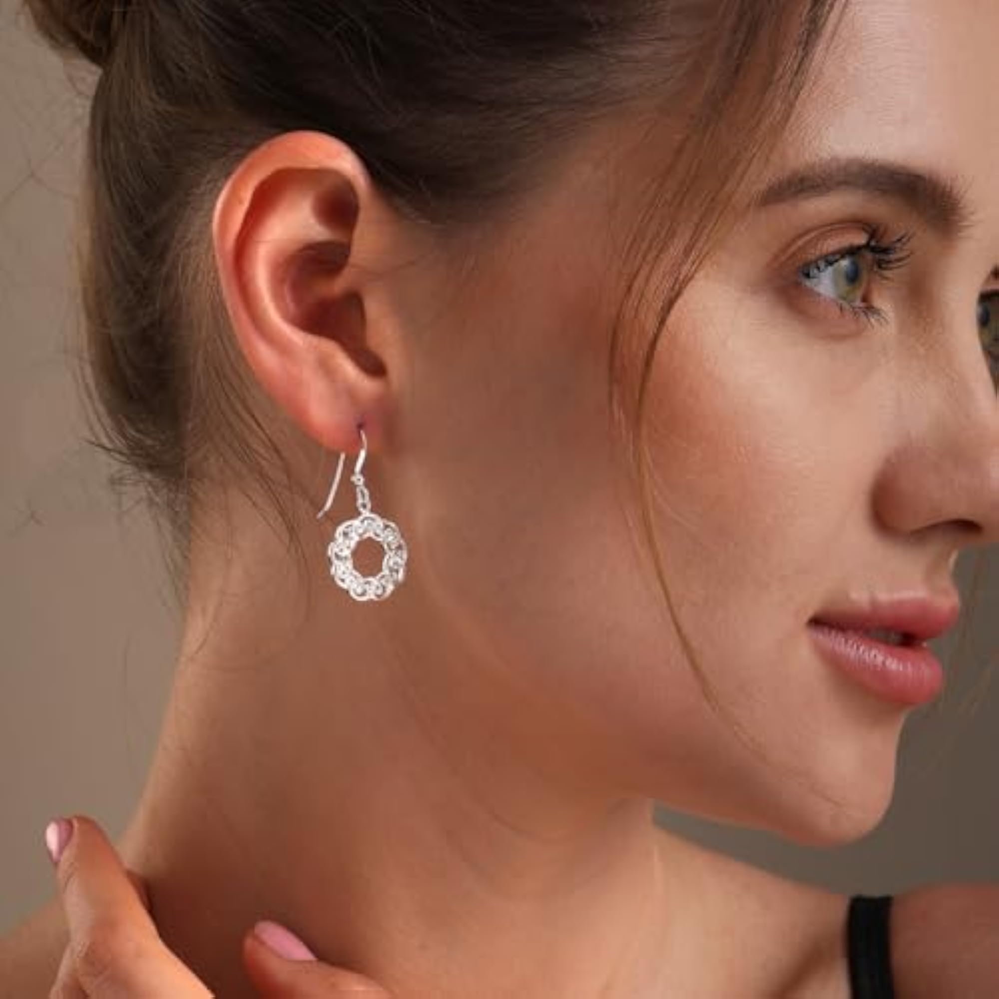 Women's Sterling Silver Celtic Knot Drop Dangle Earrings
