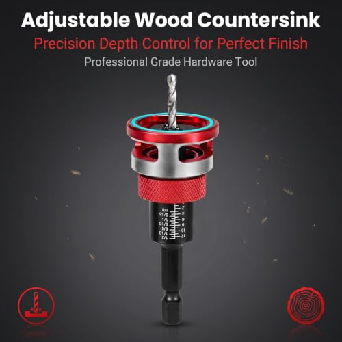 Renato 7-Piece Woodworking Countersink Set