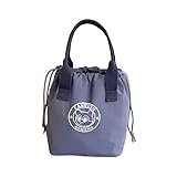 [§SEYIXU] ミニトートバッグ レディース キャンバストートバッグ 小さめ大人 かわいい おしゃれ 軽量 機能的 使いやすい ランチバッグ 通勤 かばん マザーズバッグ 手提げバッグ (D タイプ- グレー)