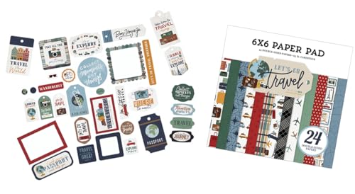 Trendzeen Travel Scrapbook Paper Pad - 6×6 Double Sided Paper