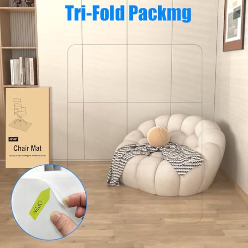 image for Placoot Heavy Duty Crystal Clear Office Chair Mat for Hardwood & Carpe