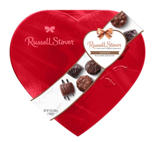 Russell Stover Valentine's Day Red Foil Heart - Assorted Milk and...