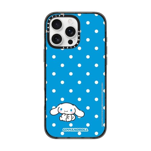CASETiFY �C���p�N�g iPhone 16 Pro Max �P�[�X [Sanrio Puppy Pals Co-lab/MagSafe�Ή�/���^ �y��/�ϏՌ�] - Cinnamoroll with you Custom Case - Blue Do