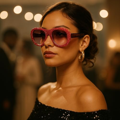 ICARA Round punk Rhinestones Sunglasses Women Luxury Vintage Sun Glasses For Ladies Diamonds Eyewear UV4002