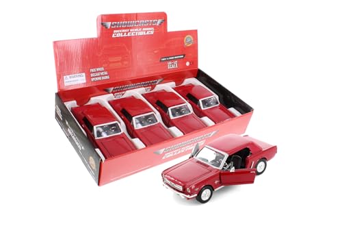 Modelo a escala 1:24 1964 1/2 Mustang Hardtop rojo